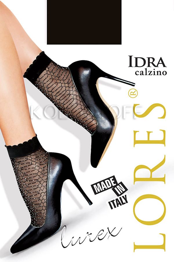 Жіночі фантазійні шкарпетки з люрексом LORES Idra calzino