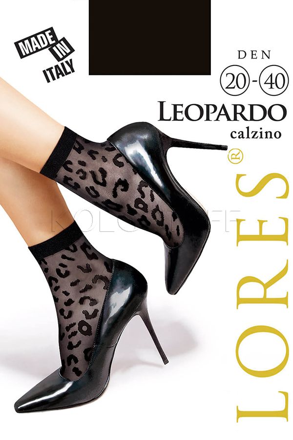 Носки женские с анималистическим принтом LORES Leopardo calzino 20-40