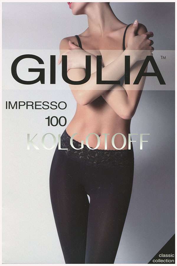 Колготки с силиконовым поясом GIULIA Impresso 100
