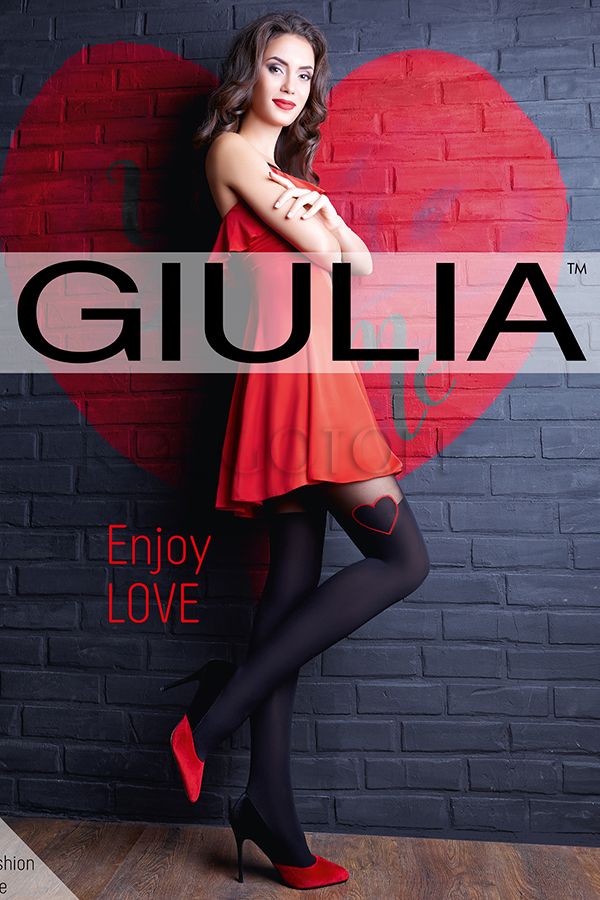 Колготки з імітацією панчіх GIULIA Enjoy Love 60