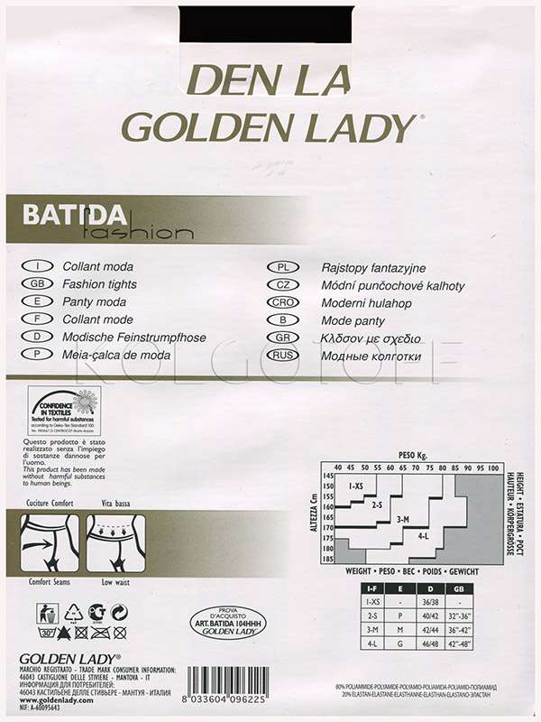 Капри сетчатые GOLDEN LADY Batida capri