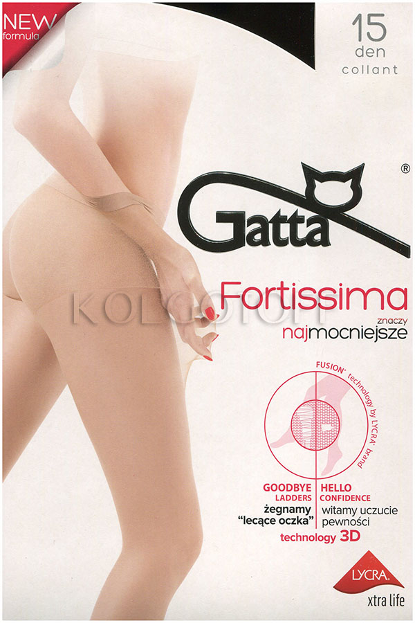 Ультратонкие колготки устойчивые к затяжкам GATTA Fortissima 15